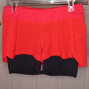 #309 3/$18 - Danskin Now Pink/Black Shorts with liner Size Small